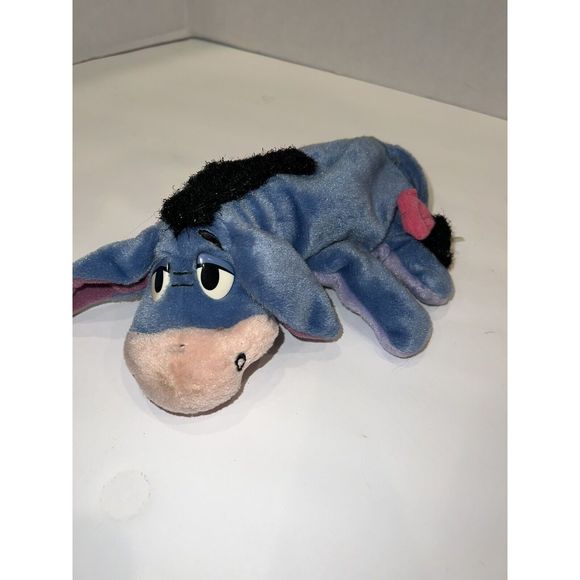 Eeyore Bean Bag Plush 8" Stuffed Animal Mattel Disney Blue Hook And Loop Tail - Picture 1 of 4